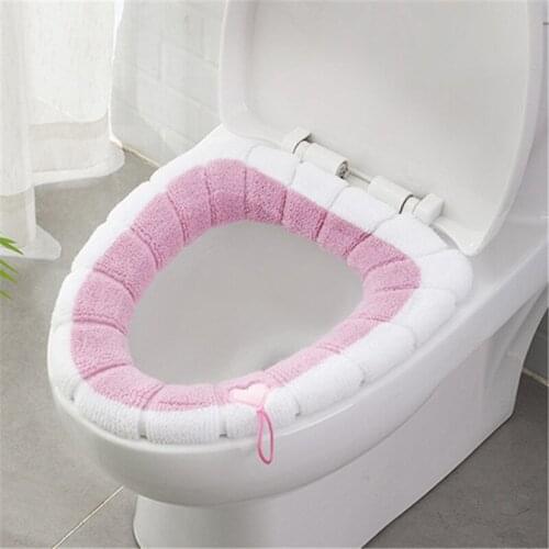 Universal Toilet Seat Cover Winter Plush Soft Toilet Seat Pad Household Toilet Seat Mat Home Toilet Lid Cover Accessories