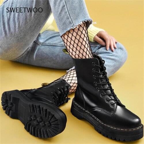 Genuine Leather Women Boots Brand Luxury Designer Shoes Side Zipper Motorcycle Increased Platform Ankle Boots Shoes Botas Mujer