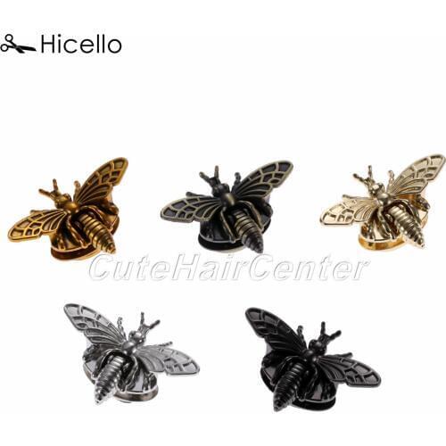 1set Bag Lock Metal Bee Insect DIY Luggage Leather Purse Craft Gold Silver Black Bronze Decoration Shoulder Bag Hicello