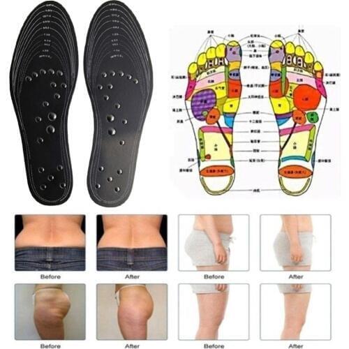 1Pair Magnetic Massage Insoles Memory Cotton Magnetic Therapy Foot Massager Shoe Inserts Therapy Foam Health Care Foot Pads