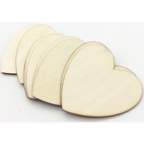 10pcs 100mm Natural Plain Unfinished Large Heart Wood Embellishments Wedding Crafts Toppers Chips Scrapbooking