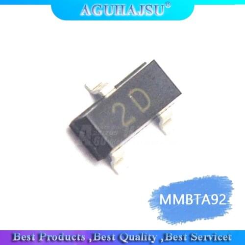 100PCS MMBTA92 SOT23 A92 SOT MMBTA92LT1G SMD Silk screen 2D SOT-23 0.2A/300V new