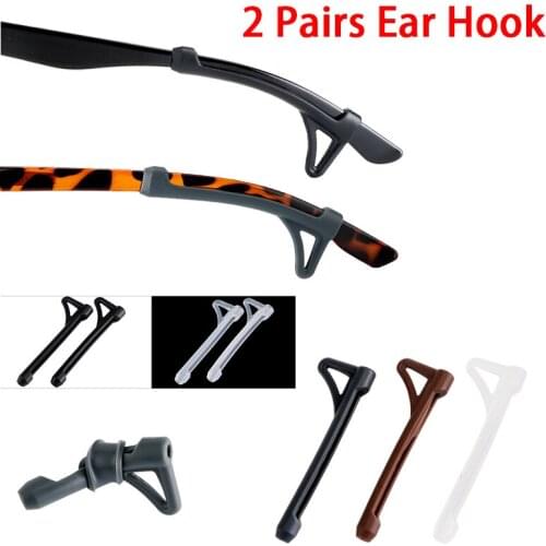 2Pairs/lot Anti Slip Silicone Glasses Ear Hooks Glasses non-slip Anti-drop Eyeglasses Sports Temple Tips Soft Ear Holder