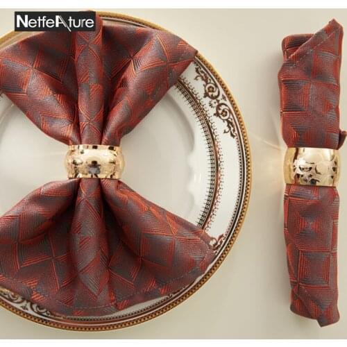 4PCS/LOT Chinese Style Metal Alloys Napkin Buckle Napkin Ring Serviette Holder For Hotel Wedding Party Banquet Table Decoration