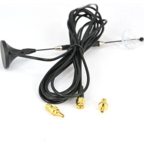 5 sets 4G Antenna SMA 10dbi LTE Aerial Magnetic +10 pieces SMA RF Adapter SMA Female to CRC9 Male SMA Female to TS9 Male