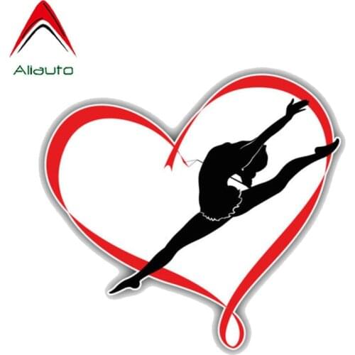 Aliauto Stylish Car Sticker Gymnastics Girl Decoration Waterproof PVC Decal for Motorcycle Hyundai Bmw E92 Chevrolet,13cm*12cm