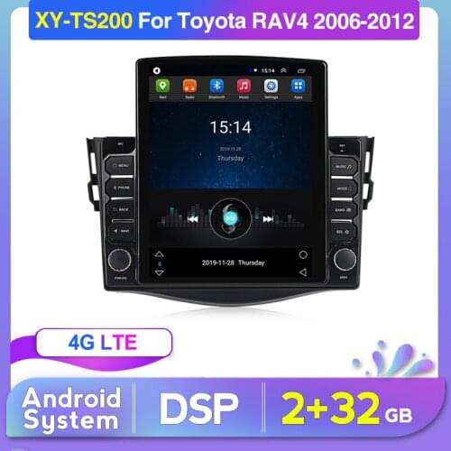 Android Tesla Style 9.7'' Screen Car Stereo Player for Toyota RAV4 Rav 4 2007 2008 2009 2010 2011 Car Radio GPS Navigation Wifi