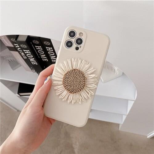 Qianliyao Cute Weave flowers Phone Case For iPhone 12 11 Pro XS Max XR X 8 7 6 Plus Se 2020 12mini Fashion Soft Shockproof Cover