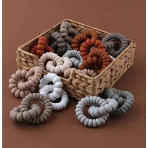 Safe Baby Teether Toys Toddle Teething Ring Silicone Chew Dental Care Toothbrush Nursing Beads Rattle Gift For Infant Gadgets