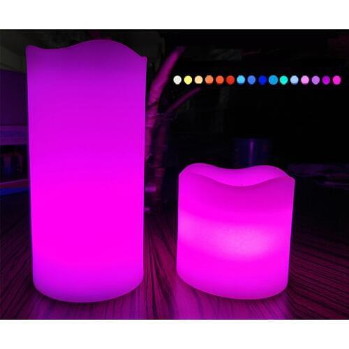 Remote Control USB Electronic LED Candle Light Multicolor Flame Tea Night Light Wedding Birthday Party Holiday Christmas Decor