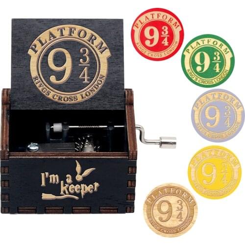 Carved Wood Hand Crank Music Box Spirited Away QUEEN Caja Musical Birthday Gift Discount Carrusel