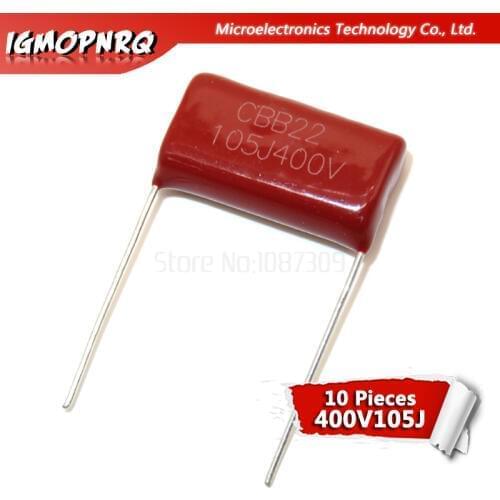 10PCS 400V105 1UF Pitch 20MM 400V 105 1000NF igmopnrq CBB Polypropylene film capacitor new