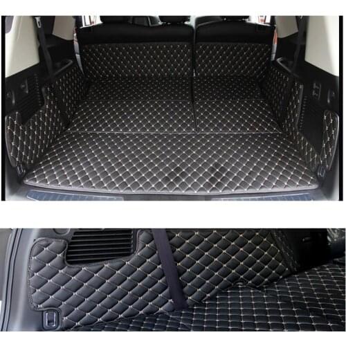 Custom Special trunk mats for Nissan Patrol 7 seats Y62 waterproof durable boot carpets for Patrol -2013
