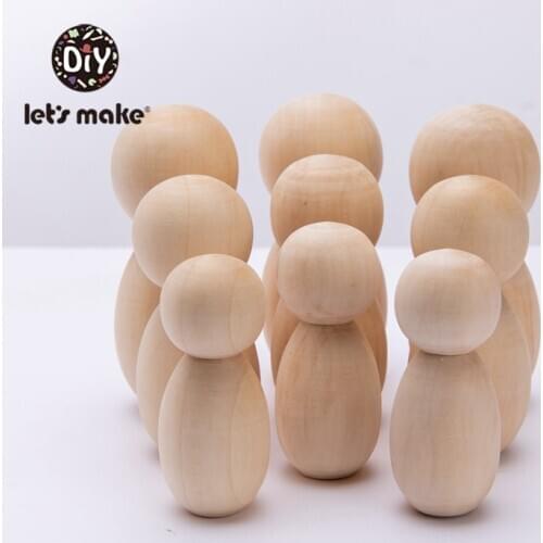 LetS Make 50PCS Baby Toy Lotus Wooden Teether Toys Food Grade Free BPA 60/70/80mm Educational Toys Diy Craft Decor Baby Toy