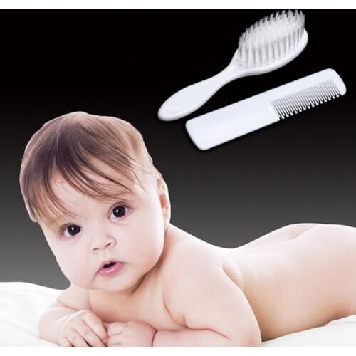 2Pcs/set Soft Infant Comb And Hairbrush Set Newborn Hair Brush Infant Comb Head Massager Safety Tangle Children Brushes