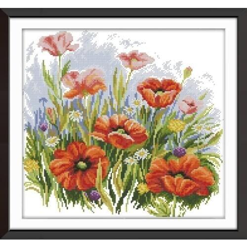 Joy Sunday Cross Stitch Embroidery Kits 11&14CT Flower Scenic Cotton Thread Painting DIY Needlework DMC New Year Home Decor Kits