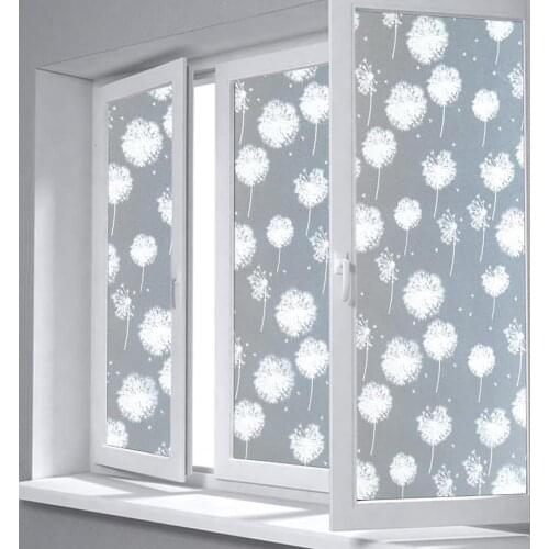 Window Sticker Window Glass Film Dandelion Print Self Adhesive Adorable Stained Glass Window Decals Self Adhesive Glass Stickers