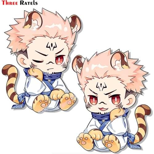 Three Ratels A984 Jujutsu Kaisen Sukuna Sticker Car Stickers Auto Accessory Decals Vinyl Material Luggage Laptop Decoration