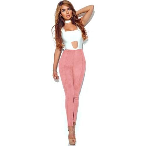 New Long Pants Work Spring High Women Waist 2020 Trousers Elastic Solid Style Skinny New Pants Pencail Waist Pencil Casual Pants