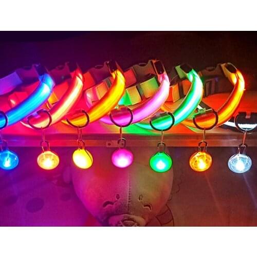 Pet Collar LED Dog Luminous Pendant Luminous Anti-lost Light Edge Shepherd Dog Brand Night Walking Light Accessories Puppy
