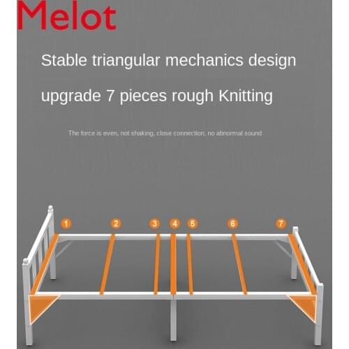 Folding Bed Single Bed Simple Reinforced Double Bed Household Portable Recliner Office Siesta Noon Break