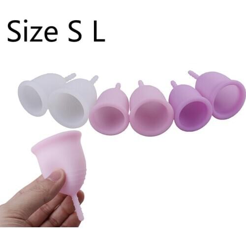 Size S L Menstrual Cup For Women Feminine Hygiene Silicone Cup Menstrual Reusable Lady Cup Menstrual Pads