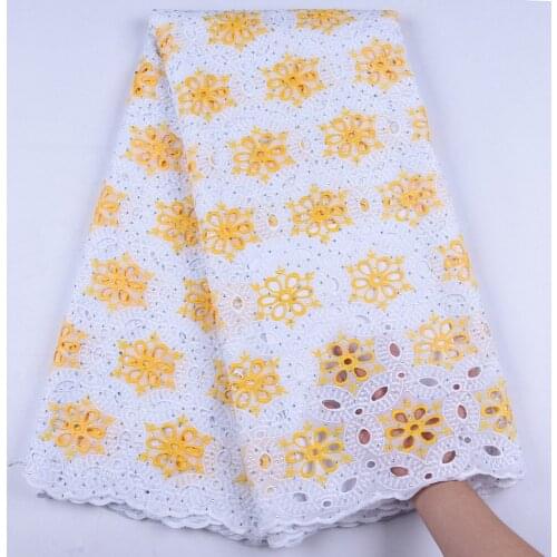 Swiss Voile Lace Fabric 2019 High Quality Lace With Stones African Dress Material For Wedding Lace Cotton Lace Party Dress 1654