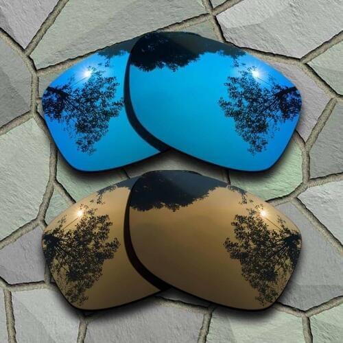 Sky Blue&Bronze Copper Sunglasses Polarized Replacement Lenses for Oakley Jupiter Squared