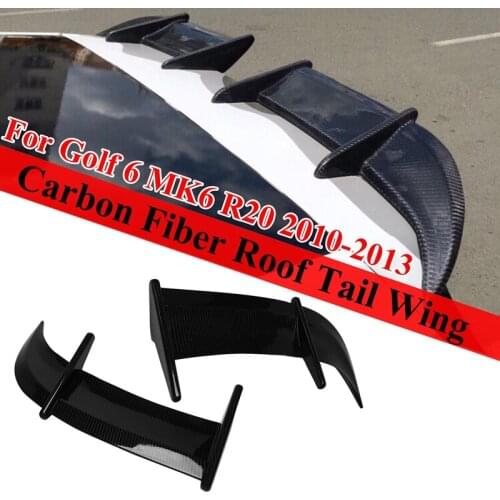 Carbon Fiber Rear Roof Tail Wing Rear Window Roof Spoiler for Golf 6 MK6 2010 2011 2012 2013