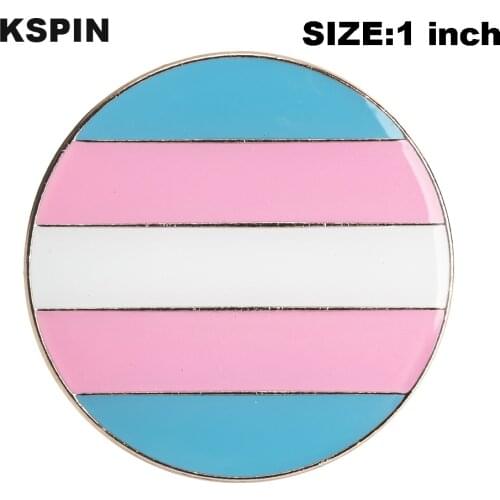 Transgender Pride Rainbow Flag Rozet Metal Chapas Metalicas Pins Icon Backpack Brooch for Gift XY0311