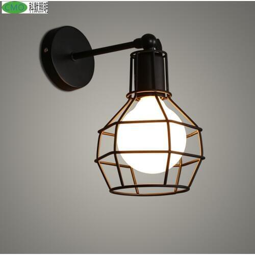 Vintage Plated Industrial Wall Lamp Retro Loft LED Wall Light Lamparas De Pared Stair Bedroom Iron Wall Sconce Abajur Luminaria