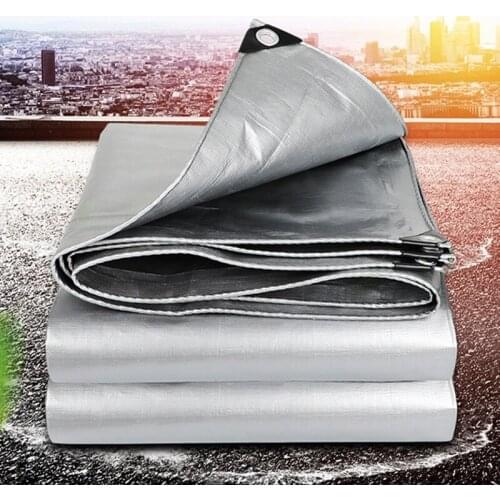 0.32mm Silvery PE Rainproof Cloth Tarpaulin Outdoor Awning Shading Sail Camping Boat Car Truck Canopy Garden Waterproof Cloth