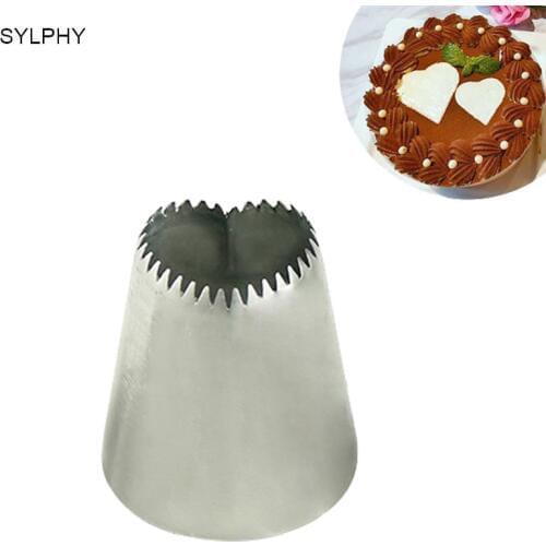 1 piece Love Shape Cake Cream Nozzle Stretch Icing Piping Nozzles Pastry Tips for Cakes Baking Tools Bakeware