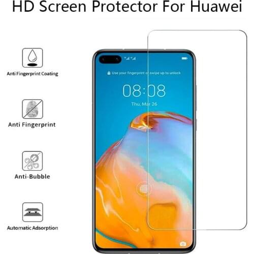 2Pcs 2.5D HD Protective Glass For Huawei P40 Screen Protector Anti Blue Safety Glass Film For Huawei P40