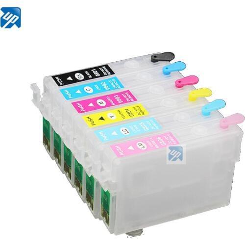 5sets Refillable ink Cartridges for epson PX700 PX800 PX710 PX720 PX810 PX820 R265 R360 R285 P50 T0801
