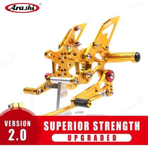 Arashi Motorcycle Rider Footrests For APRILIA RSV4 R / FACTORY 2009 - 2012 CNC Adjustable Foot Pegs Rearset RSV 4R 2010 2011