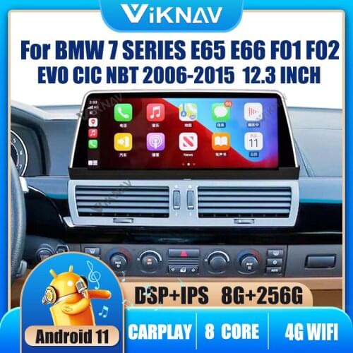 12.3 INCH Android 11 Car Radio For BMW 7 Series E65 E66 F01 F02 2006-2015 EVO CIC NBT GPS Navigation DVD Multimedia Player 2din