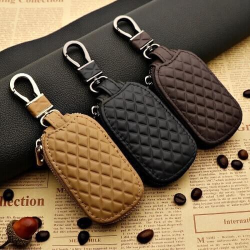PU Leather Keychain Car Key Wallets Men Women Key Holder Housekeeper Keys Organizer Zipper Key Case General Models