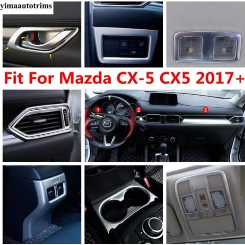 Inside Air Conditioning AC Outlet Vent Cover Trim 2 Piece For Mazda CX-5 CX5 2017 - 2020 Molding Carbon Fiber / Matte Interior