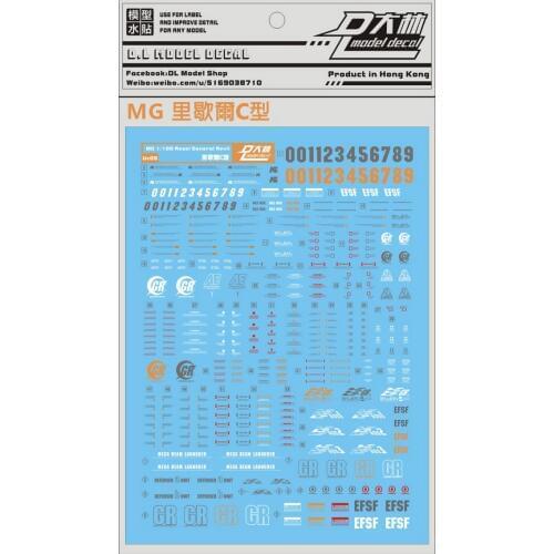 DL Generic Gundam model decal Sticker MG 1/100 Rezel Ceneral Revil Toys Model Tools Free shipping