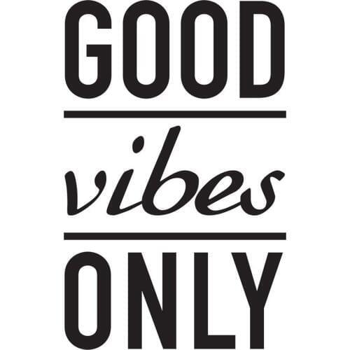 Home decals Inspirational Quotes Vinyl Wall Art Good Vibes Only Wall Decal Sticker Living Room Decoration Art Mural H87