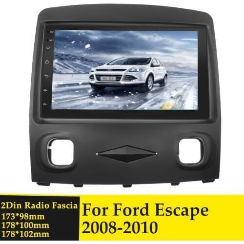 Double Din Fascia Stereo Panel for FORD ESCAPE 2008-2010 2Din Radio Dashboard Refitting Dash Mount Installation Trim Kit Frame
