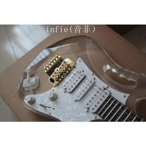 Electric guitar acrylic transparent organic glass harp body color guitar need picture please contact me @1