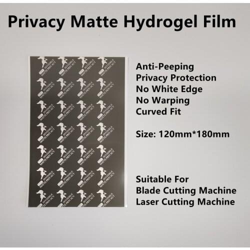 50pcs Matte Privacy Hydrogel Film For Blade Cutting Machine Plotter Peep-Proof Protection Anti Glare Screen Protector All Phone