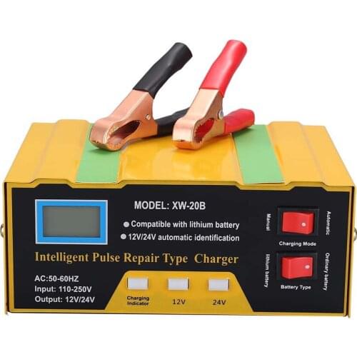 Intelligent 12V car and motorcycle battery charger pulse repair type lead-acid battery charger