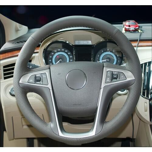Black Artificial Leather Car Steering Wheel Cover for Buick Lacrosse 2010-2013 Regal 2011-2013 Chevrolet Equinox 2010