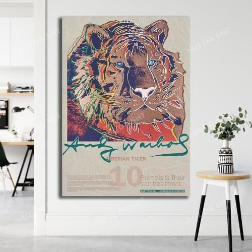 Andy Warhol Endangered Species Collection - Siberian Tiger | Exhibition Printable Poster | Warhol Digital Print