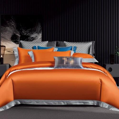 New 1000TC egyptian cotton Bedding sets Queen King size Bed Duvet cover Bed sheets rubber fitted sheet linen set 4pcs bed set