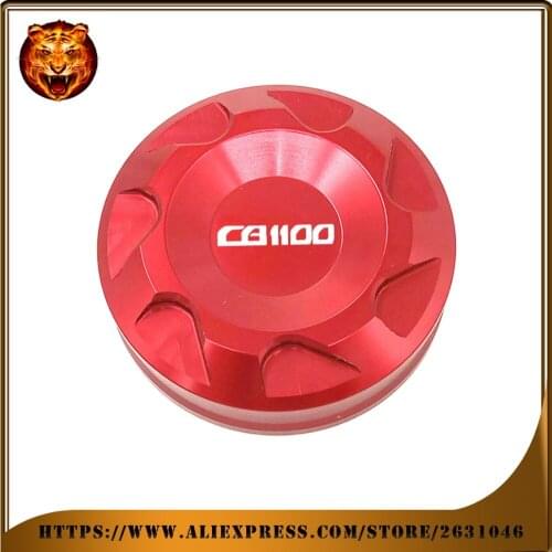 Red Blue Motorcycle Rear Brake Fluid Reservoir Cover Cap For HONDA CB 1100 CB1100 2013-2017 2016 2015 (not front) With Logo CNC