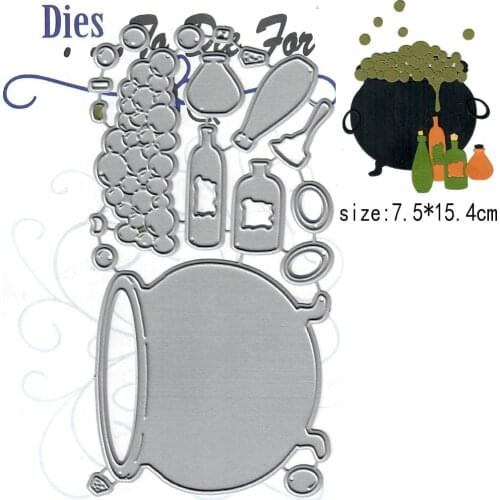 Halloween, the witchs poison Metal Cutting Dies for DIY Scrapbooking Photo Album Decorative Embossing Paper Cards Cutting Molds